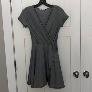 Striped wrap dress